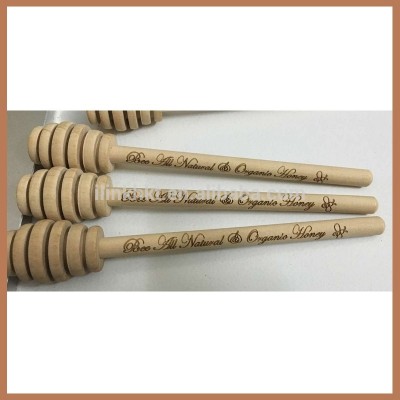 15 CM Wooden Honey Spoon with Custom laser engraving Logo